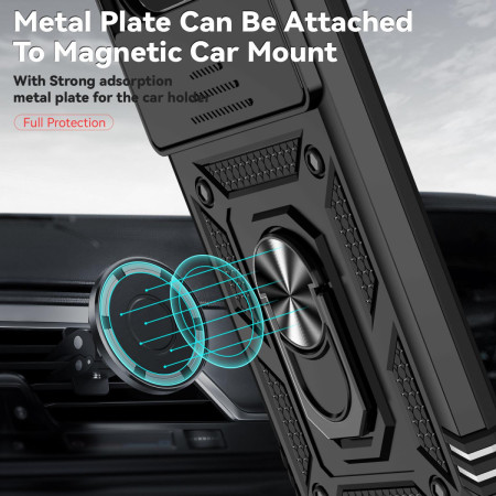 Funda Tough Armor con Anillo Giratorio Negra para Google Pixel 10a 5G
