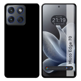Funda Silicona Gel TPU Negra para Motorola Edge 70 5G