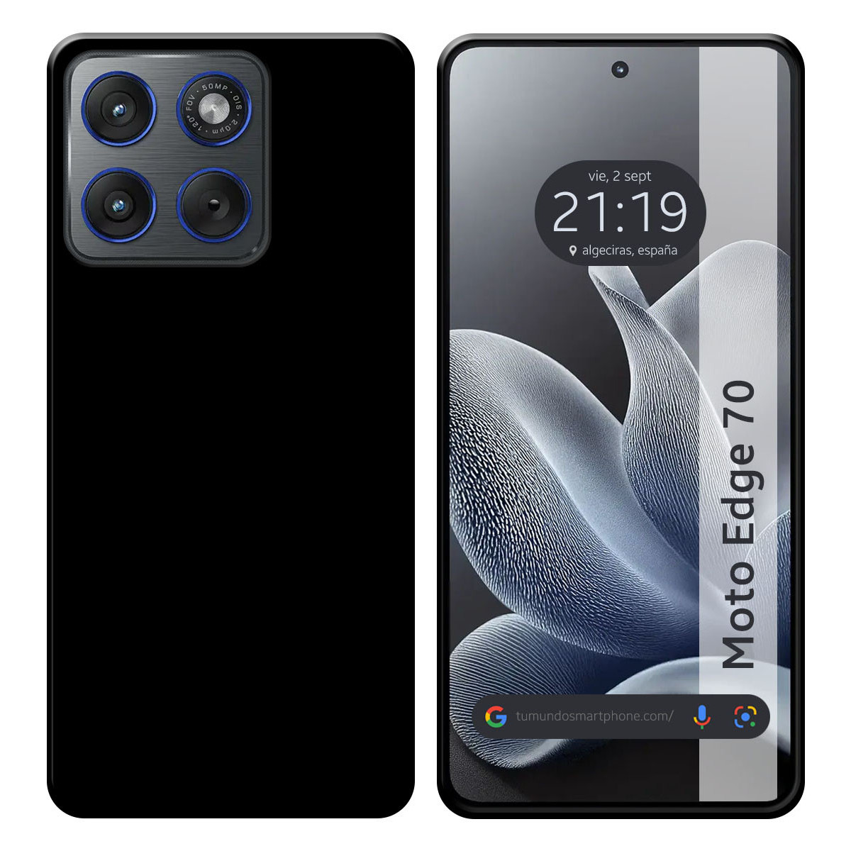 Funda Silicona Gel TPU Negra para Motorola Edge...