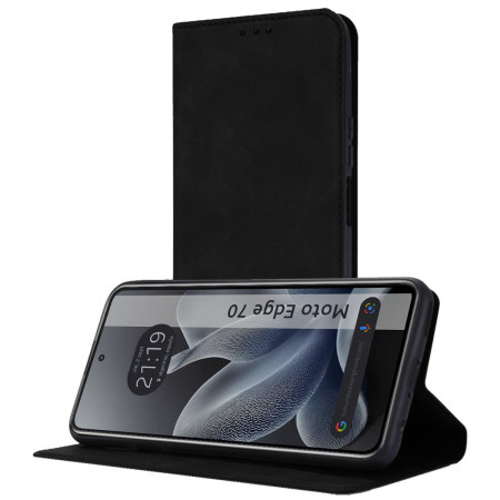 Funda Libro de Polipiel con tarjetero para Motorola Edge 70 5G color Negra