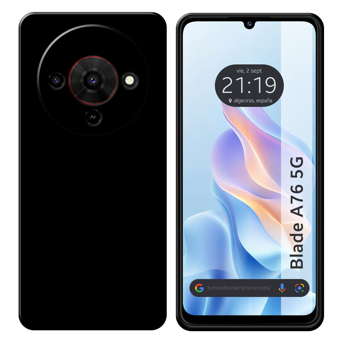 Funda Silicona Gel TPU Negra para Zte Blade A76 5G