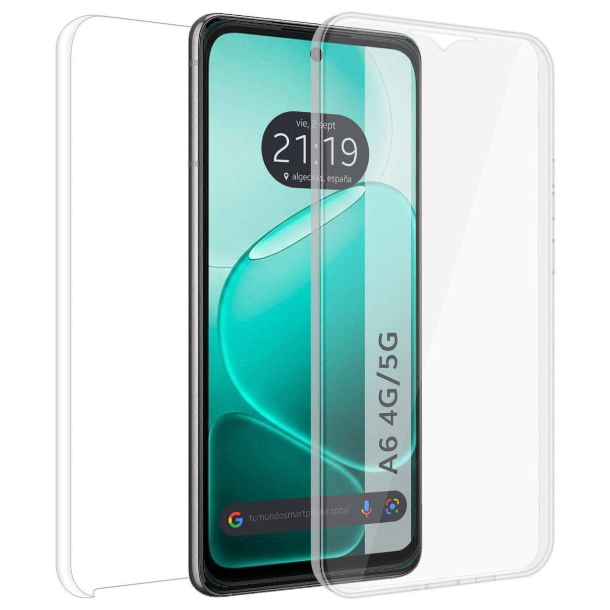 Funda Doble Transparente Pc + Tpu Full Body 360...