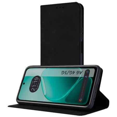 Funda Libro de Polipiel con tarjetero para Oppo A6 4G / 5G color Negra