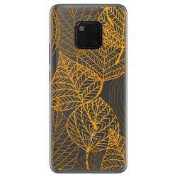 Funda Gel Transparente para Huawei Mate 20 Pro diseño Hojas Dibujos