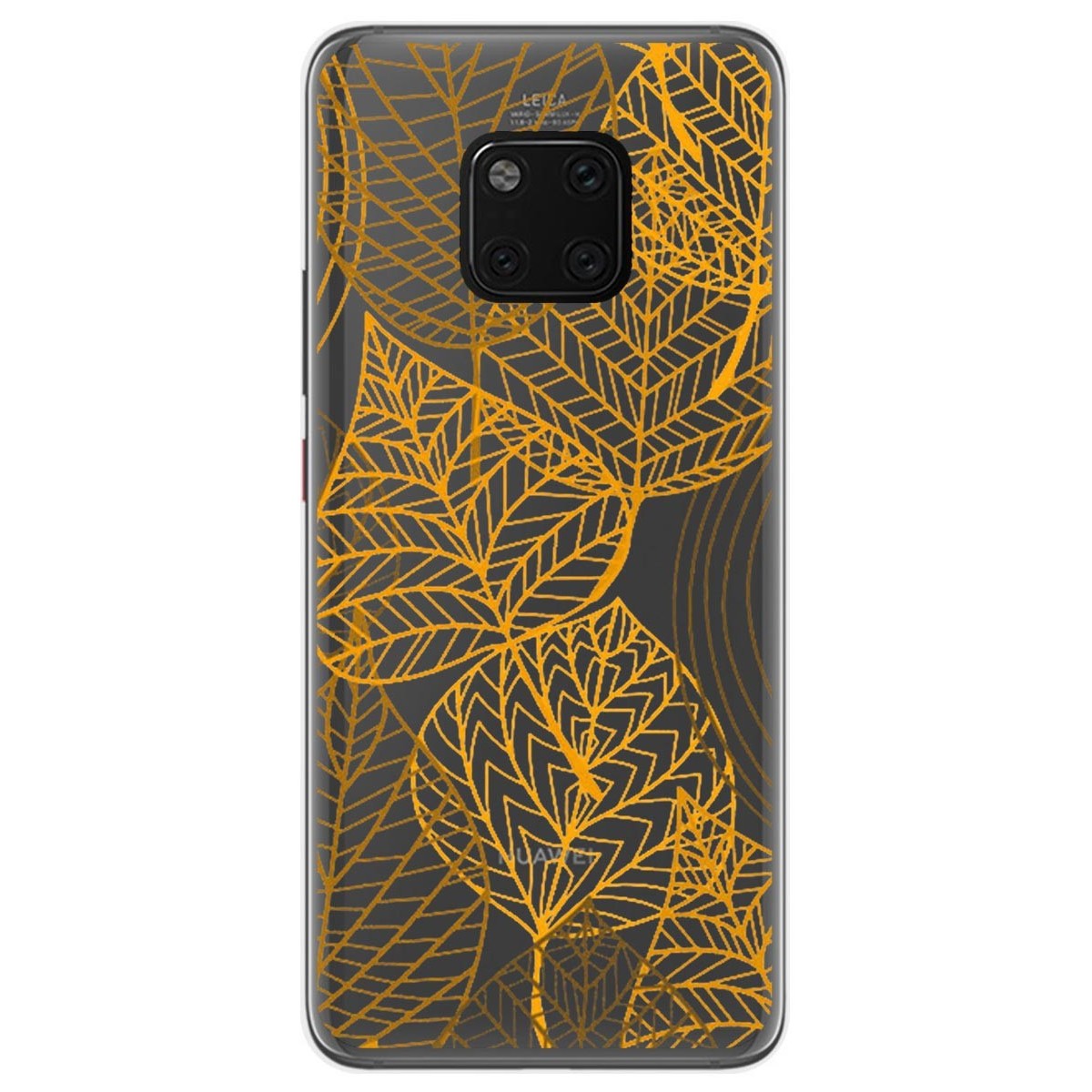 Funda Gel Transparente para Huawei Mate 20 Pro diseño Hojas Dibujos