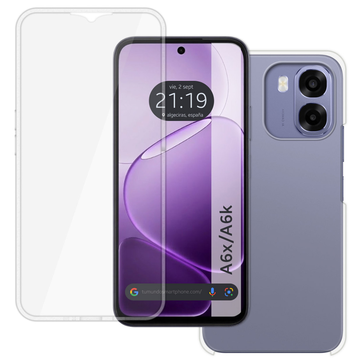 Funda Doble Transparente Pc + Tpu Full Body 360...