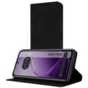 Funda Libro de Polipiel con tarjetero para Oppo A6x / A6k color Negra