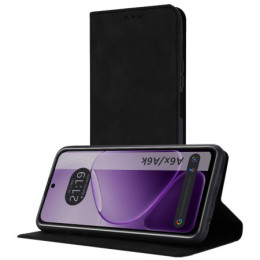 Funda Libro de Polipiel con tarjetero para Oppo A6x / A6k color Negra