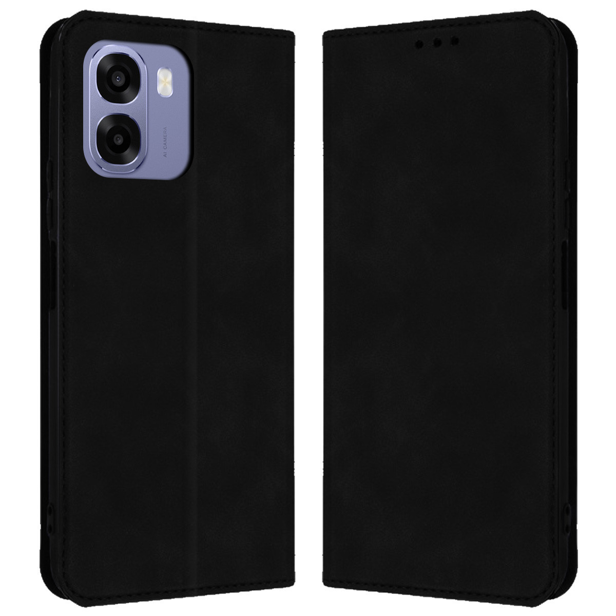 Funda Libro de Polipiel con tarjetero para Oppo A6x / A6k color Negra