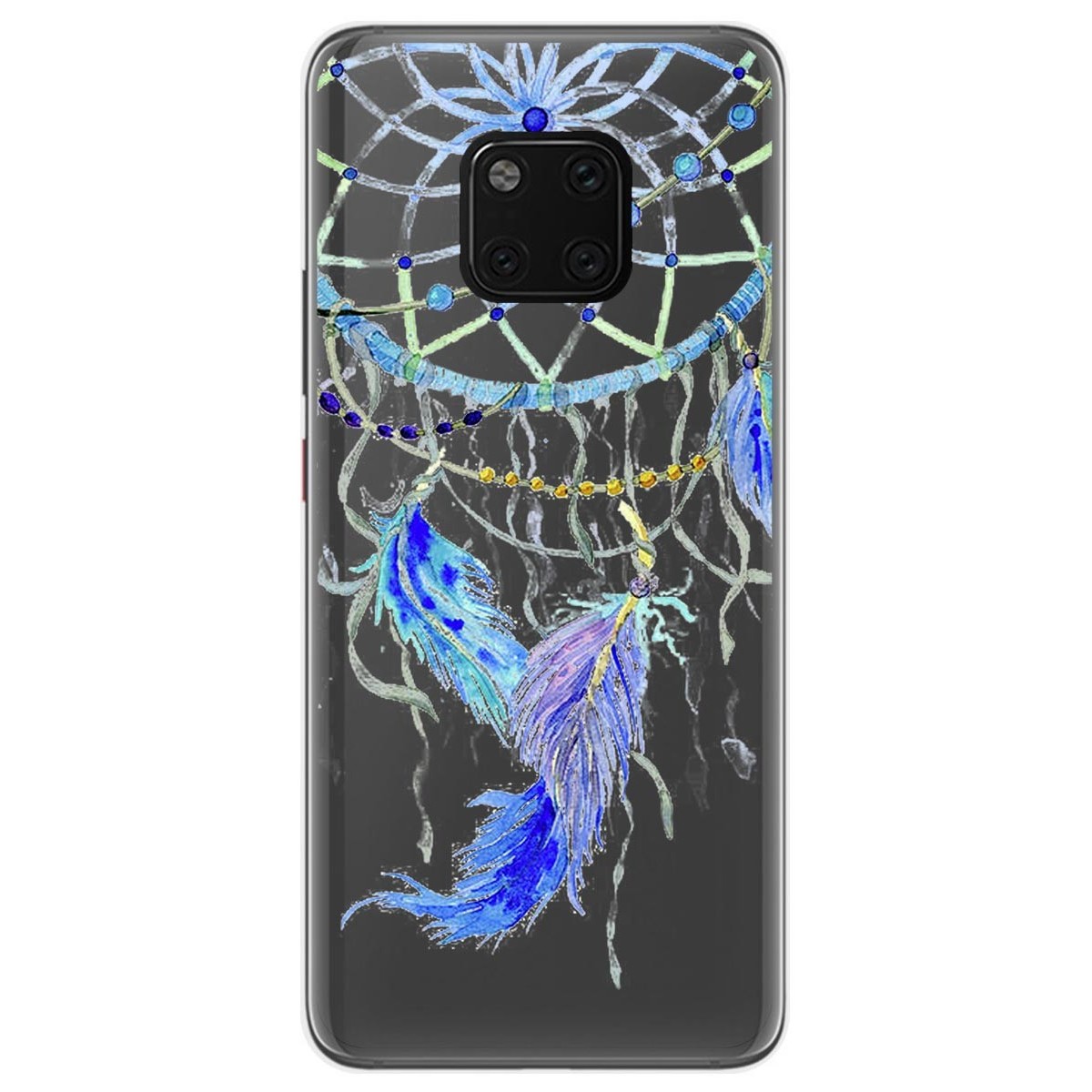 Funda Gel Transparente para Huawei Mate 20 Pro diseño Plumas Dibujos