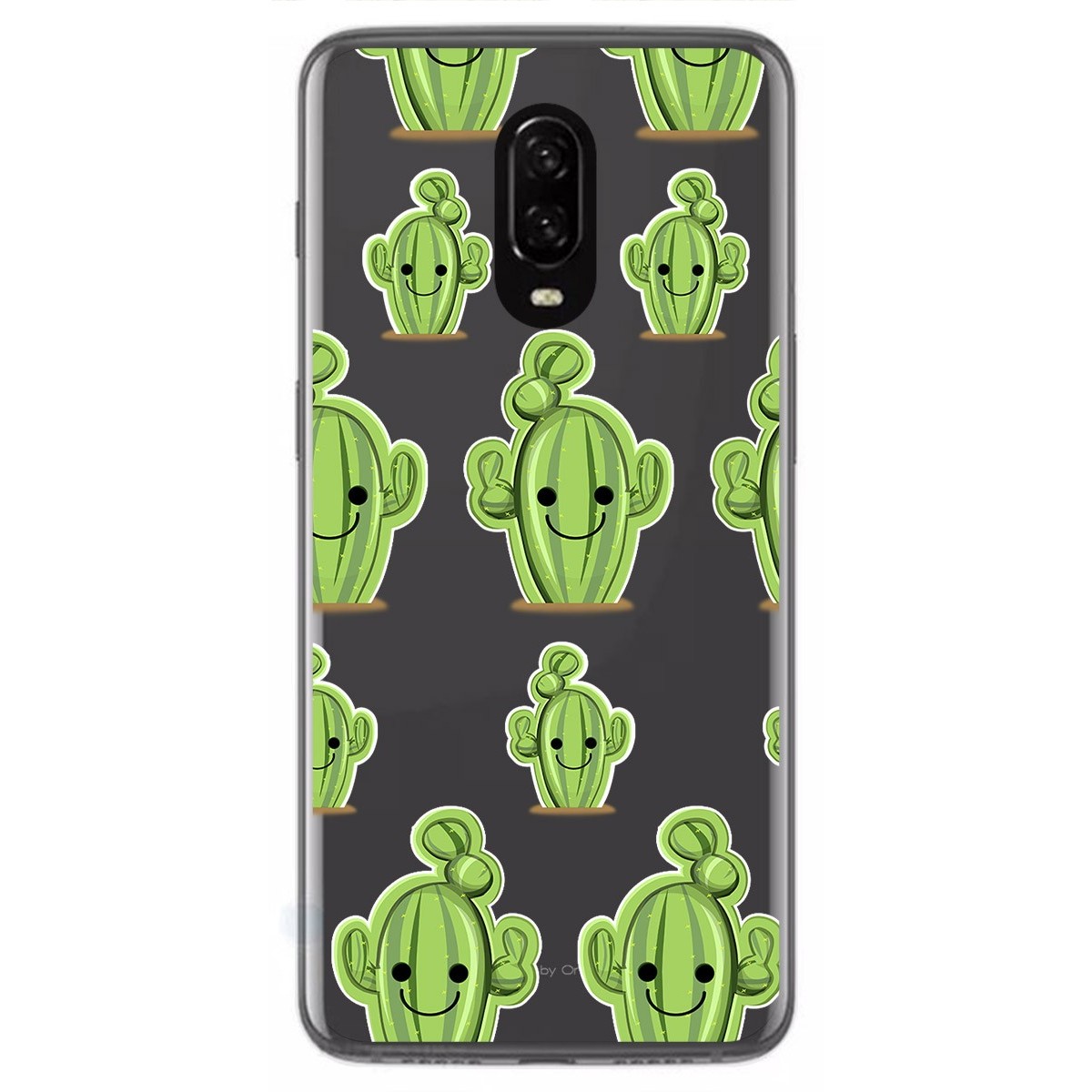 Funda Gel Transparente para Oneplus 6T diseño Cactus Dibujos