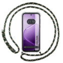 Funda Colgante Transparente para Oppo A6x / A6k con Cordon Verde / Dorado