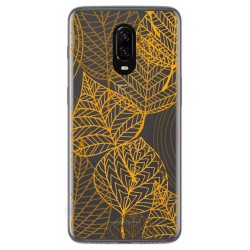 Funda Gel Transparente para Oneplus 6T diseño Hojas Dibujos
