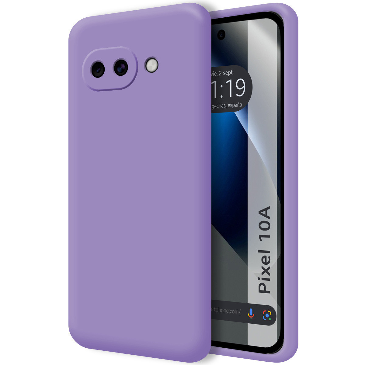 Funda Silicona Líquida Ultra Suave para Google Pixel 10a 5G color Morada