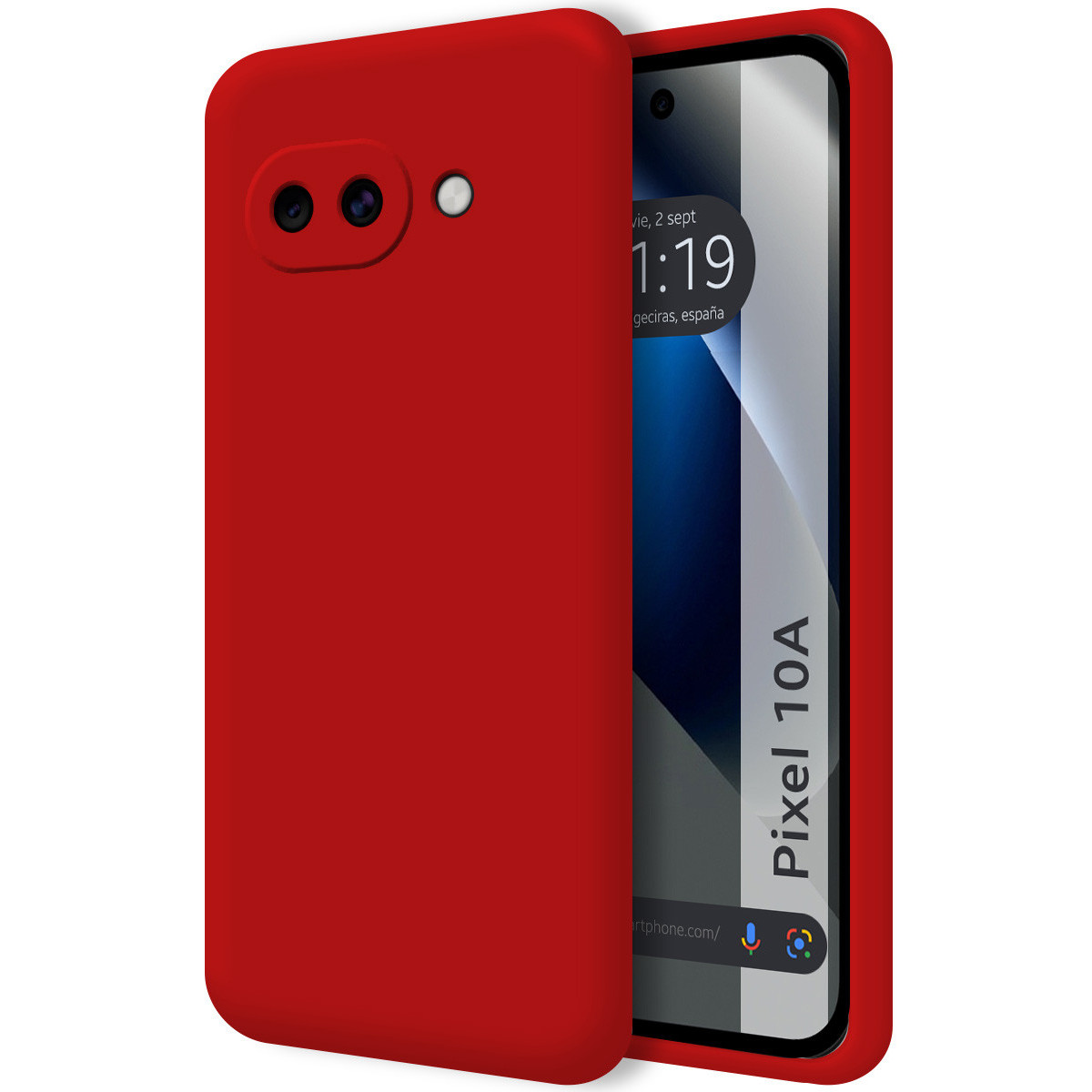Funda Silicona Líquida Ultra Suave para Google Pixel 10a 5G color Roja