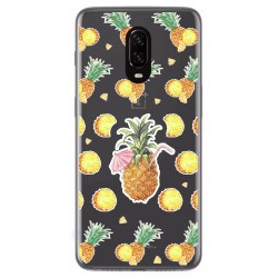 Funda Gel Transparente para Oneplus 6T diseño Piña Dibujos