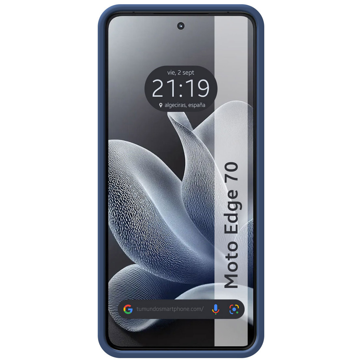 Funda Silicona Líquida Ultra Suave para Motorola Edge 70 5G color Azul