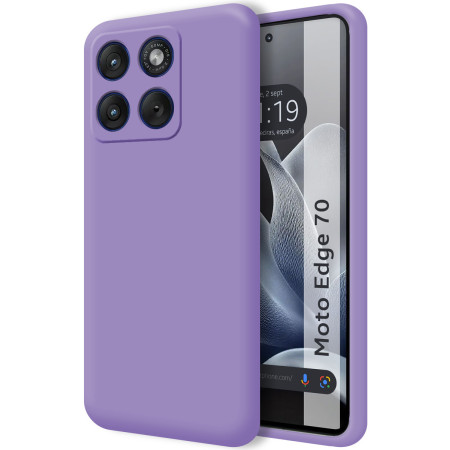 Funda Silicona Líquida Ultra Suave para Motorola Edge 70 5G color Morada