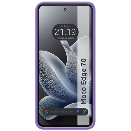Funda Silicona Líquida Ultra Suave para Motorola Edge 70 5G color Morada