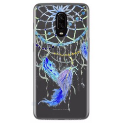Funda Gel Transparente para Oneplus 6T diseño Plumas Dibujos