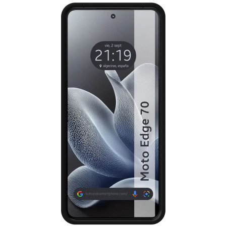 Funda Silicona Líquida Ultra Suave para Motorola Edge 70 5G color Negra