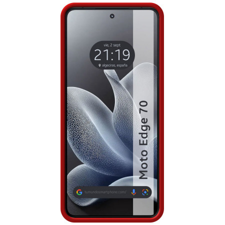 Funda Silicona Líquida Ultra Suave para Motorola Edge 70 5G color Roja