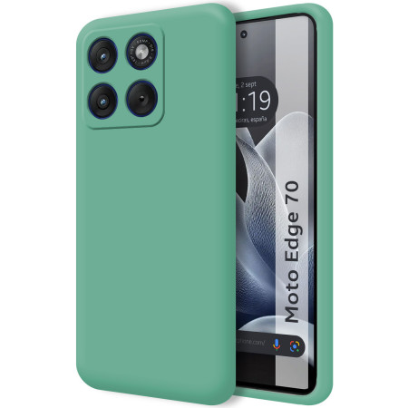 Funda Silicona Líquida Ultra Suave para Motorola Edge 70 5G color Verde