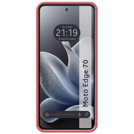 Funda Silicona Líquida Ultra Suave para Motorola Edge 70 5G color Rosa