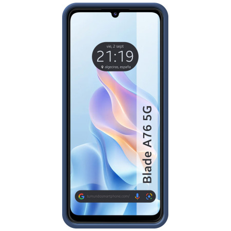 Funda Silicona Líquida Ultra Suave para Zte Blade A76 5G color Azul