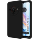 Funda Silicona Líquida Ultra Suave para Zte Blade A76 5G color Negra