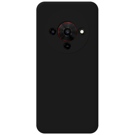 Funda Silicona Líquida Ultra Suave para Zte Blade A76 5G color Negra