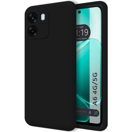 Funda Silicona Líquida Ultra Suave para Oppo A6 4G / 5G color Negra
