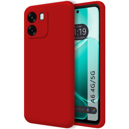 Funda Silicona Líquida Ultra Suave para Oppo A6 4G / 5G color Roja