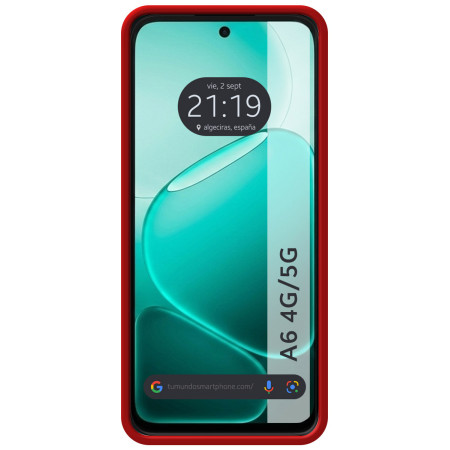Funda Silicona Líquida Ultra Suave para Oppo A6 4G / 5G color Roja