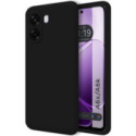 Funda Silicona Líquida Ultra Suave para Oppo A6x / A6k color Negra