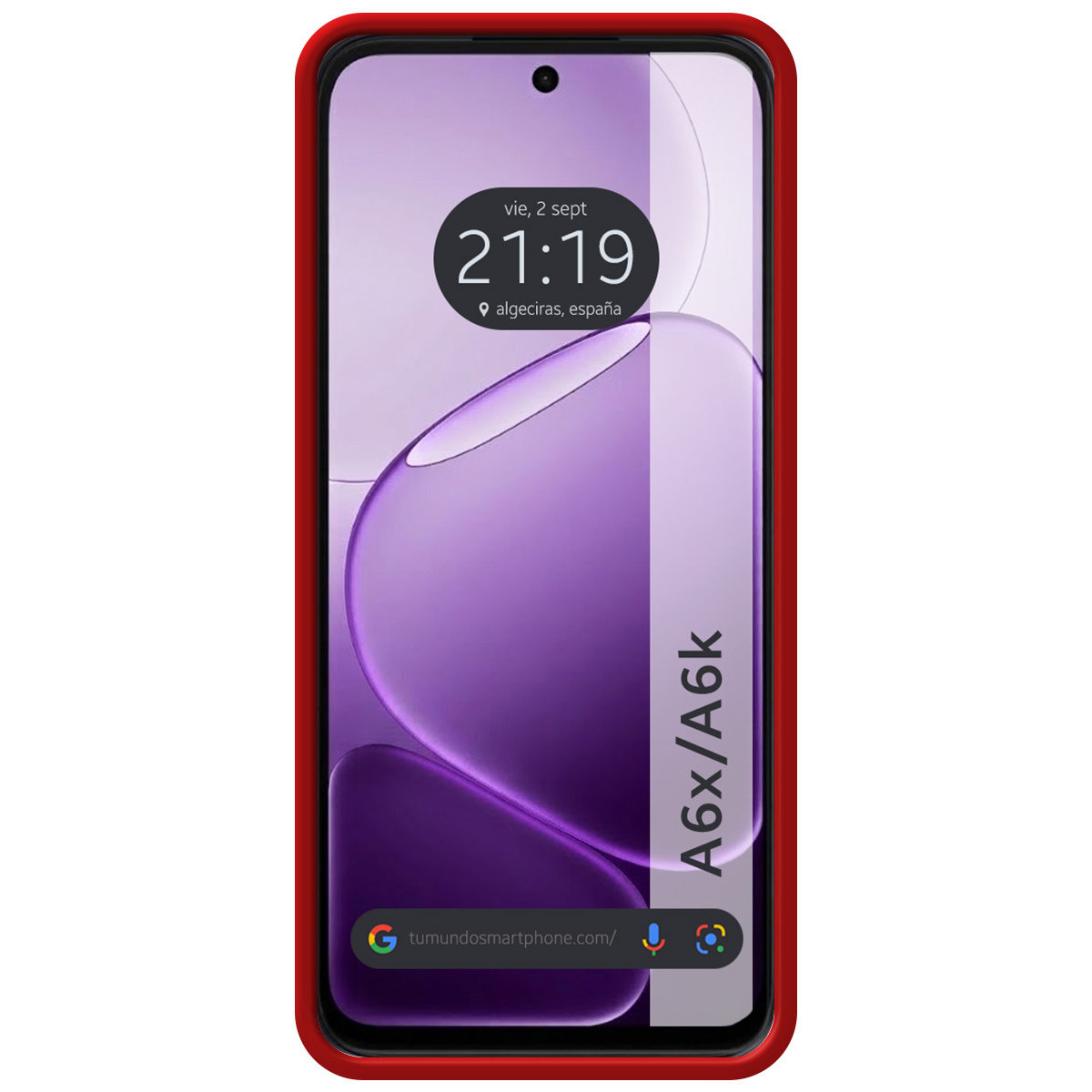 Funda Silicona Líquida Ultra Suave para Oppo A6x / A6k color Roja