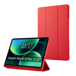 Funda con tapa Smart para Xiaomi Pad 8 / 8 Pro color Roja