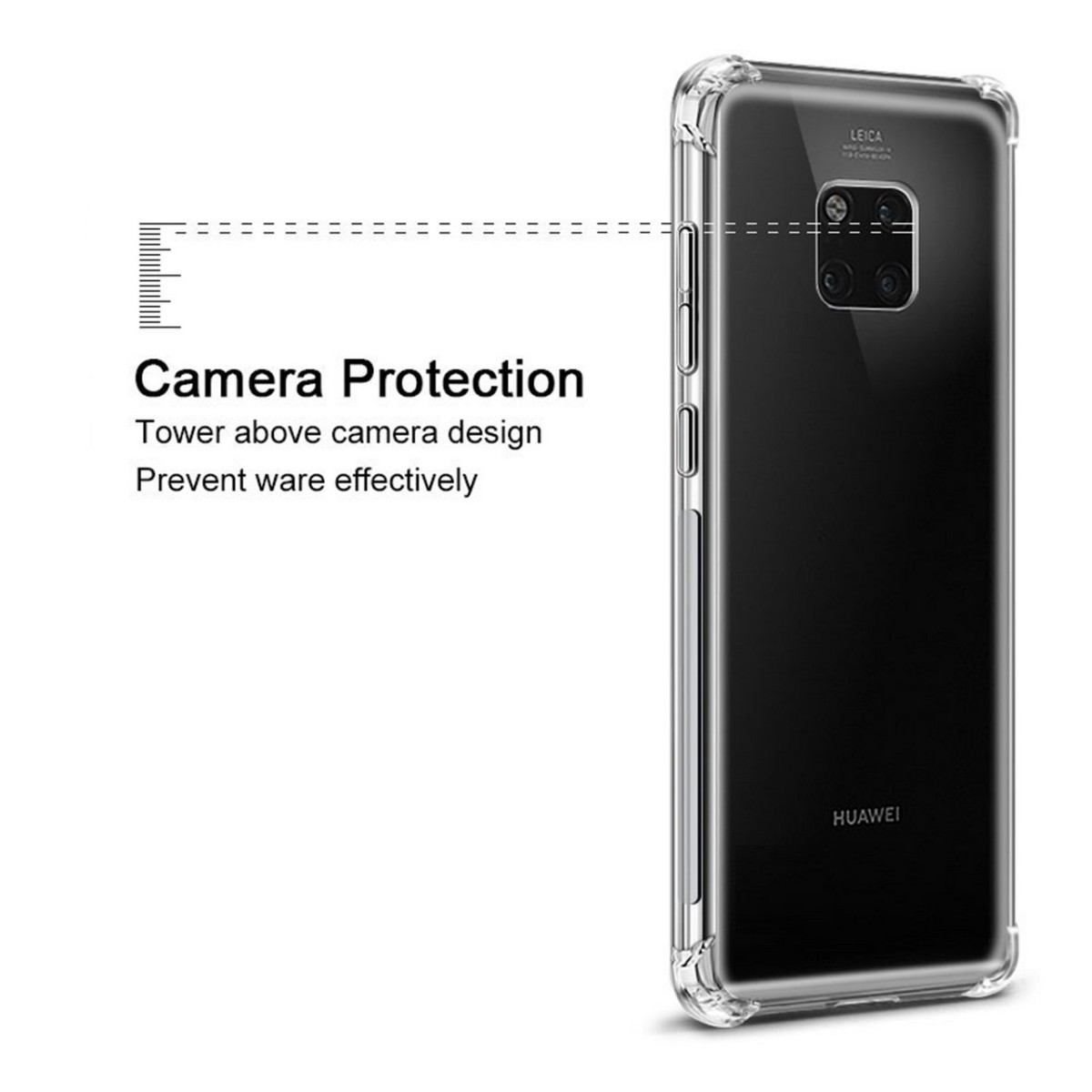 Funda Gel Tpu Anti-Shock Transparente para Huawei Mate 20 Pro