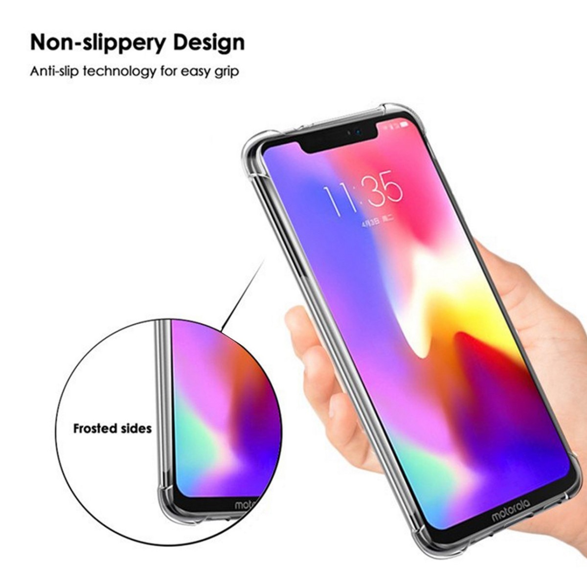 Funda Gel Tpu Anti-Shock Transparente para Motorola One