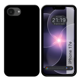 Funda Silicona Gel TPU Negra para iPhone 17e (6.1)