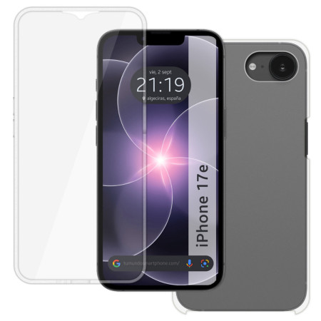 Funda Doble Transparente Pc + Tpu Full Body 360 para iPhone 17e (6.1)