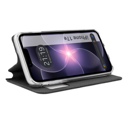 Funda Libro Soporte con Ventana para iPhone 17e (6.1) color Negra
