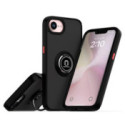 Funda Mate con Borde Negro y Anillo Giratorio 360 para iPhone 17e (6.1)