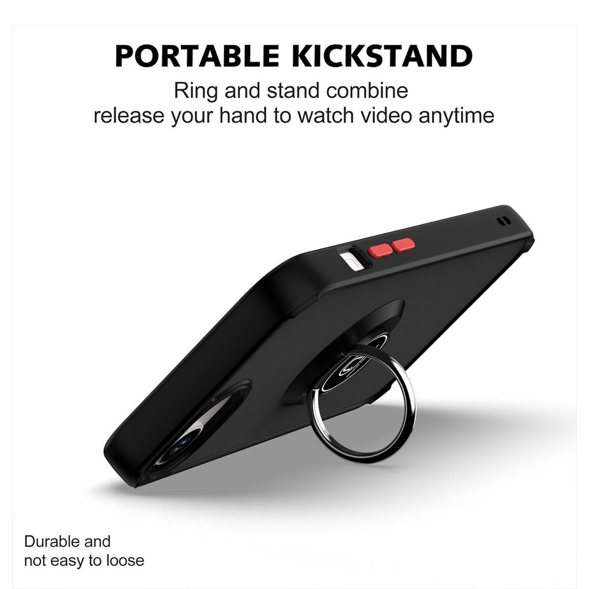 Funda Mate con Borde Negro y Anillo Giratorio...