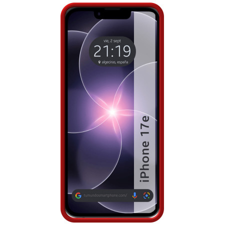 Funda Silicona Líquida Ultra Suave para iPhone 17e (6.1) color Roja