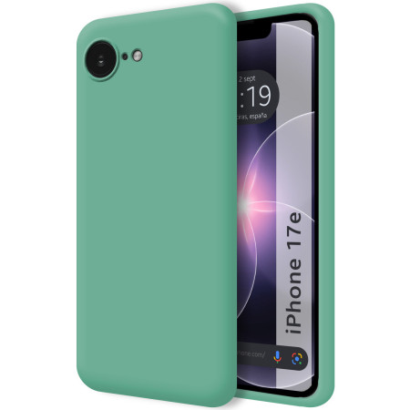 Funda Silicona Líquida Ultra Suave para iPhone 17e (6.1) color Verde