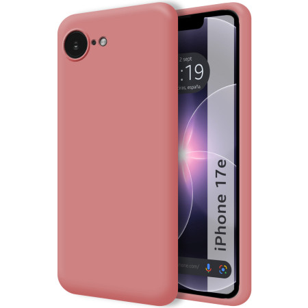 Funda Silicona Líquida Ultra Suave para iPhone 17e (6.1) color Rosa