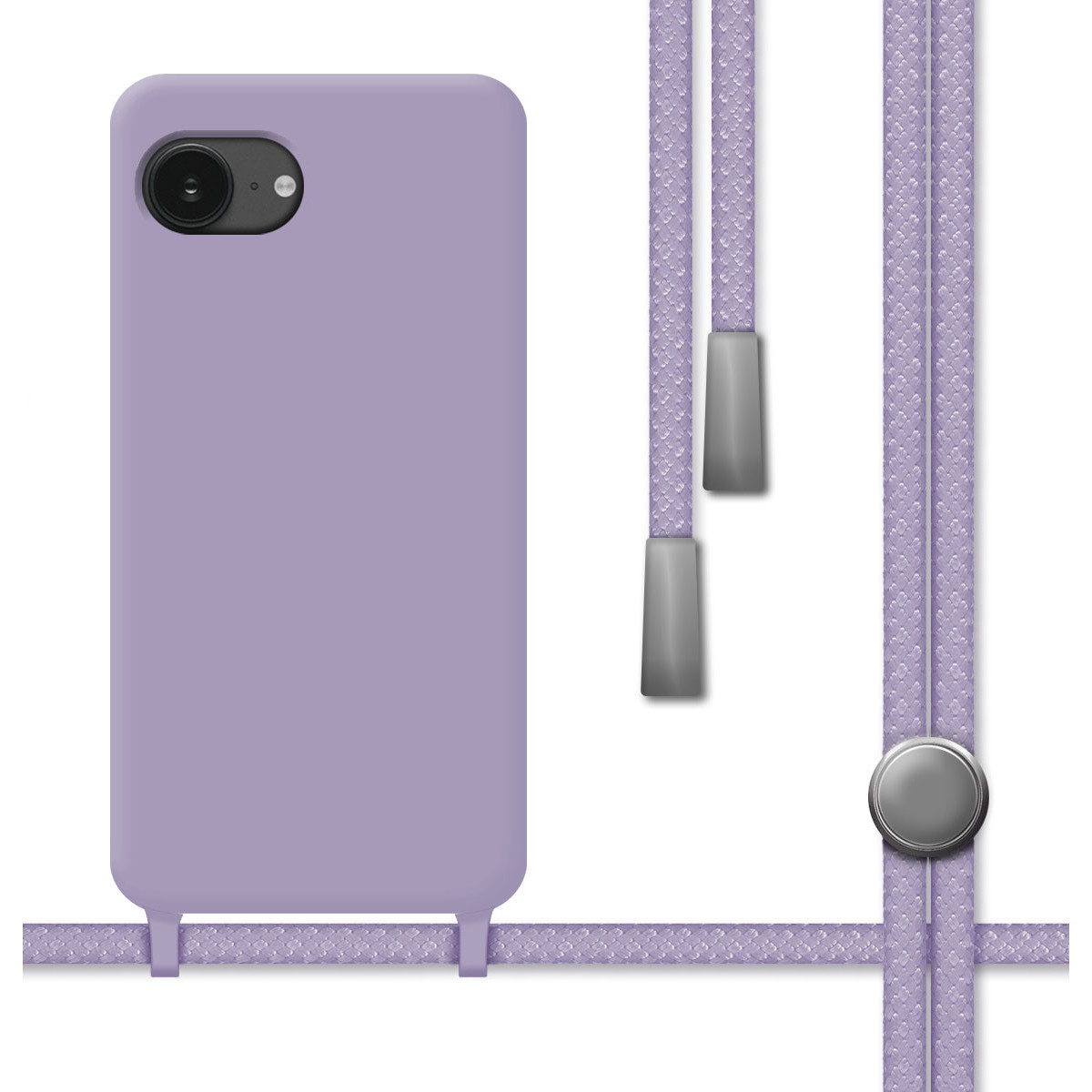 Funda Silicona Líquida con Cordón para iPhone...