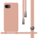 Funda Silicona Líquida con Cordón para iPhone 17e (6.1) color Rosa
