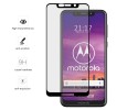 Protector Cristal Templado Frontal Completo Negro para Motorola One Vidrio